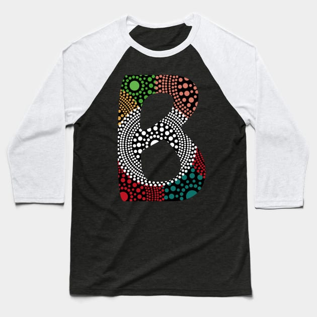 B Aboriginal Art Baseball T-Shirt by Food in a Can